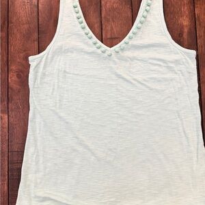 Lilly Pulitzer Light Blue Tank Top with Embellishments